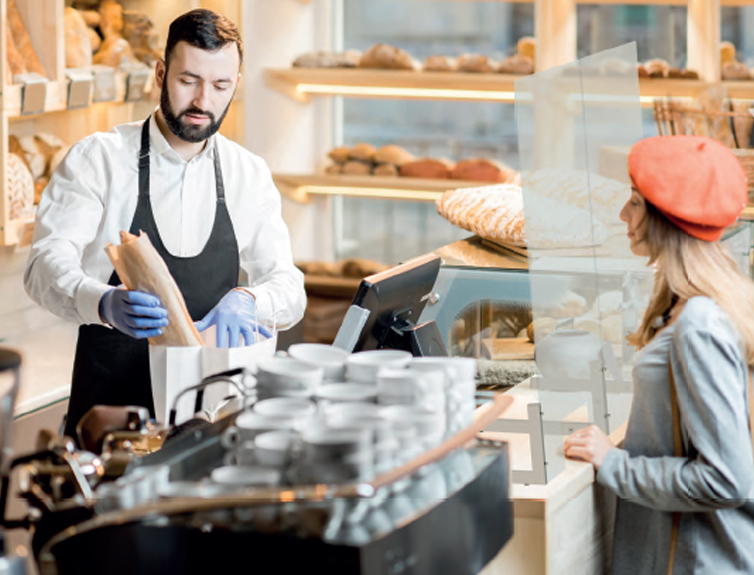 Panneaux séparateurs en Plexiglass pour commerces