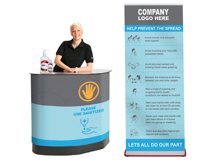 Graphic banner stands and light boxes