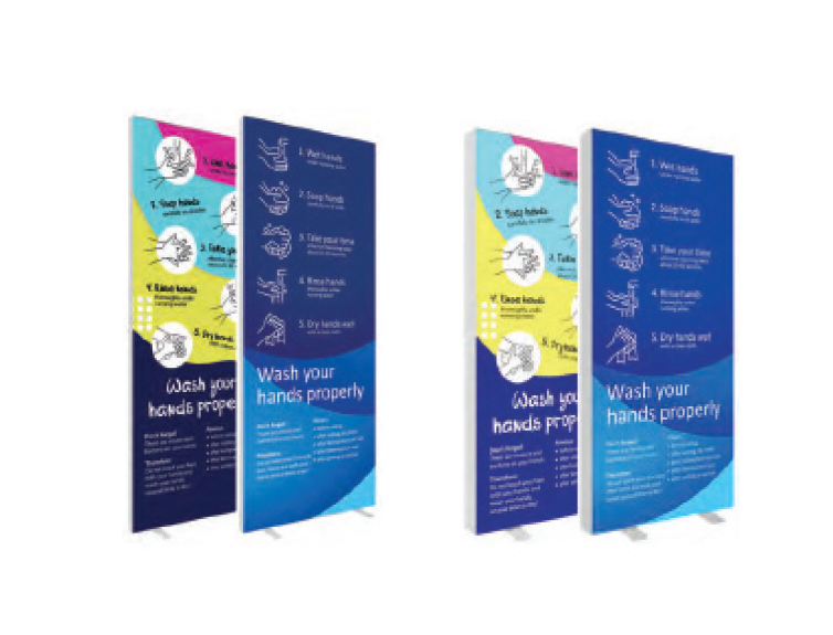 Graphic banner stands and light boxes