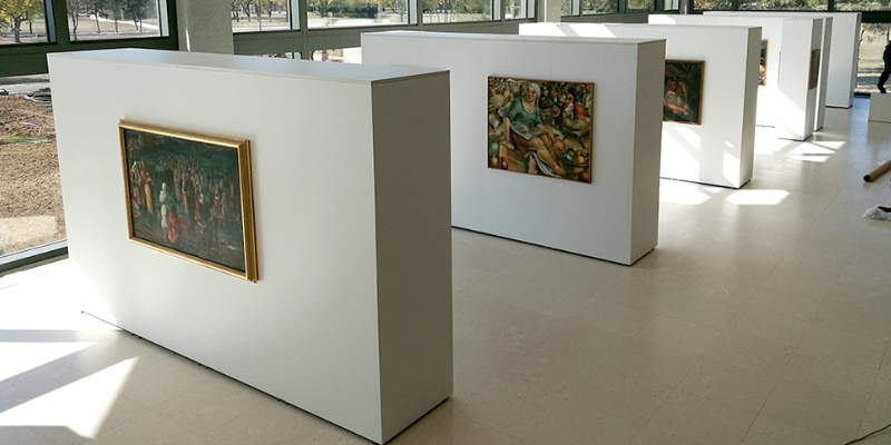 Configurations de murs pour musée - cubes